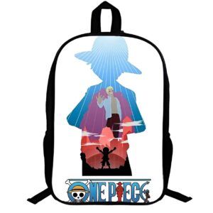 Sac à dos enfant One Piece Dressrosa avec Luffy et Doflamingo en nylon, bretelles rembourrées