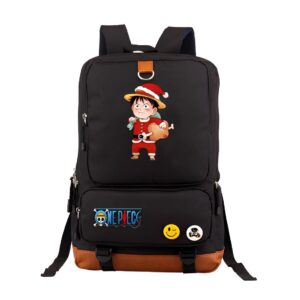 Sac à dos Luffy Père Noël cuir végan One Piece festif