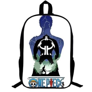 Sac à dos One Piece Zoro vs Kuma nylon noir design combat épique