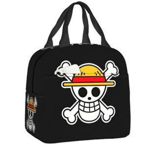 Sac repas One Piece tête de mort polyester 22 cm motif pirate
