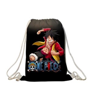 Sac de sport Luffy en nylon robuste avec cordons de serrage bretelles