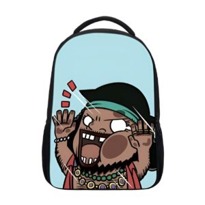Sac à dos enfant Barbe Noire chibi polyester coloré, personnage One Piece style ludique