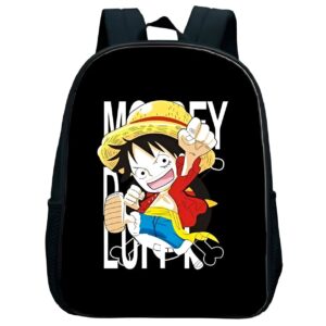 Sac à dos enfant bleu et rouge Luffy Gear 3 One Piece avec bretelles ajustables