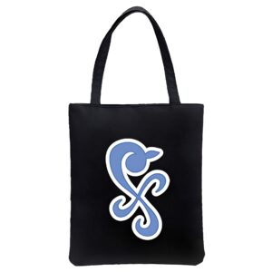 Tote bag logo One Piece en cuir végan noir avec sangles robustes