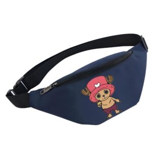 Sacoche banane bleue Chopper One Piece avec lanière ajustable et poches zippées
