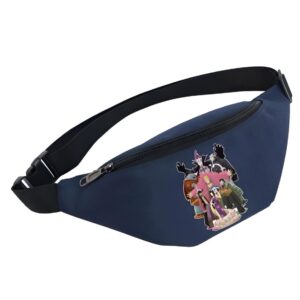 Sacoche banane marine emblème Grands Corsaires One Piece avec compartiments zippés