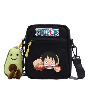Sacoche bandoulière Luffy capitaine Mugiwara style manga One Piece polyester avocat