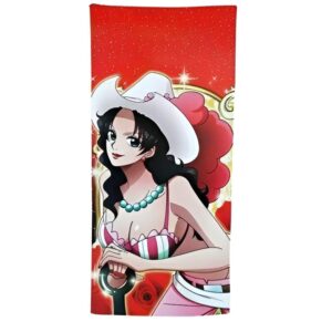 Serviette de bain Alvida en coton, design One Piece, disponible en trois formats
