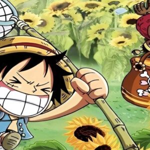 Serviette kawaii Luffy Chopper coton One Piece