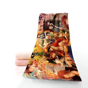 Serviette plage One Piece motif Vie de Pirate équipage Mugiwara, coton polyester