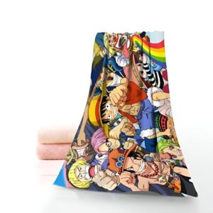 Serviette de plage One Piece motif équipage pirate Luffy Ace Sabo