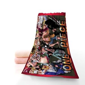 Serviette Grand Line One Piece avec imprimé coloré des personnages emblématiques