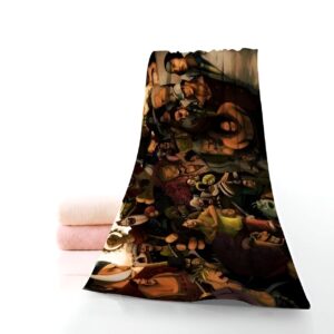 Serviette extra-large One Piece avec design pirates du Nouveau Monde, Whitebeard Garp et Luffy