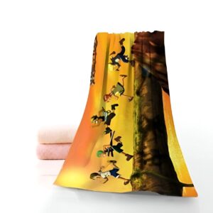 Serviette de plage One Piece motif Nakama Luffy Zoro coton polyester