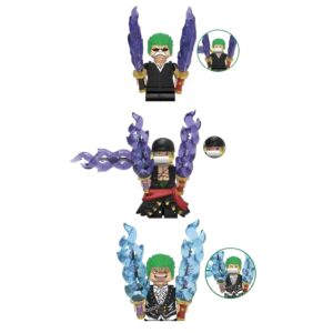 Figurine Zoro à construire trois poses équipage Chapeau de Paille One Piece