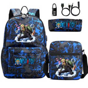 Ensemble 3 sacs Sanji Vinsmoke polyester One Piece