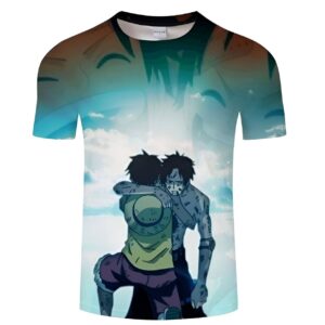 T-shirt avec illustration du sacrifice d'Ace One Piece