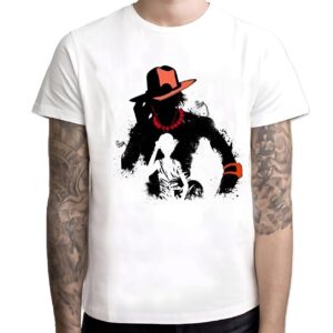 T-shirt Ace inspiré One Piece, design anime distinctif, Portgas D. Ace