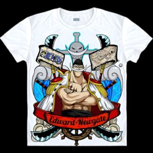T-shirt avec effigie du Yonko Barbe Blanche Edward Newgate en Modal et coton