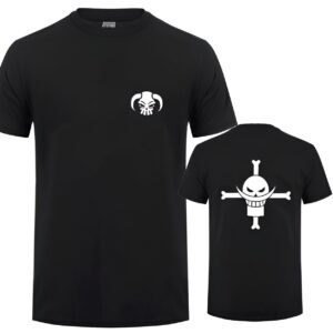 T-shirt Barbe Blanche One Piece avec logo de Whitebeard en impression qualité coton