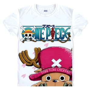 T-Shirt Chopper motif manga montrant Tony Tony Chopper médecin de l'équipage Mugiwara