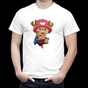 T-shirt graphique Chopper One Piece, design fidèle au manga, coton biologique