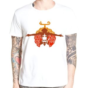 T-shirt Mera Mera No Mi Luffy Fruit Démon One Piece impression Canvas vivante