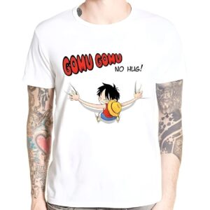 T-shirt One Piece Luffy Câlin avec design manga détaillé