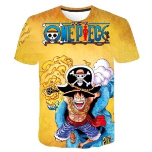 T-shirt One Piece avec le Chapeau de Paille de Luffy en haute définition