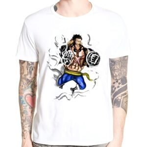 T-shirt Luffy Gear Fourth impression digitale coton polyester