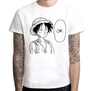 T-shirt Luffy One Piece design original motif OK humoristique