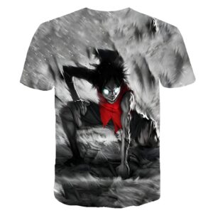 T-shirt Luffy Mugiwara Dark Design avec impression Canvas, style casual One Piece