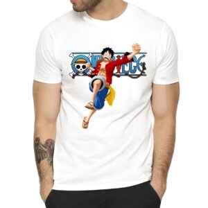 T-shirt Luffy Pirate polyester doux coupe moderne