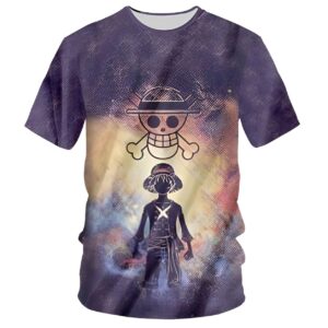 T-shirt One Piece Luffy Roi des Pirates avec impression digitale