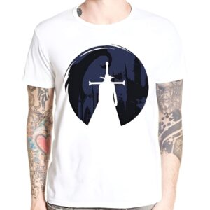 T-shirt coton polyester imprimé Mihawk One Piece design digitale haute définition