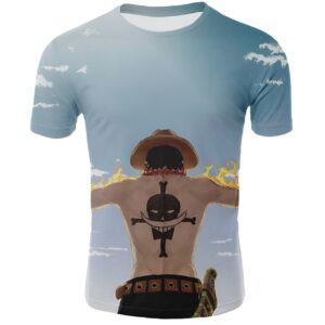 T-shirt Ace One Piece impression digitale canvas design mémorable coton polyester