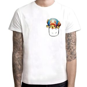 T-shirt One Piece Tony Chopper kawaii poche polyester