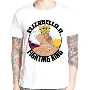 T-shirt Elizabello II le Roi Bagarreur polyester noir