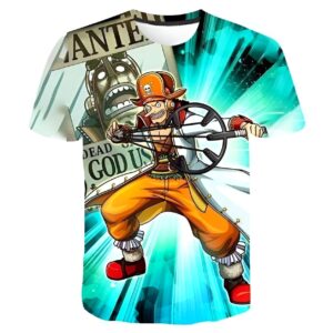 T-shirt God Usopp Sniper Manga coton polyester character design