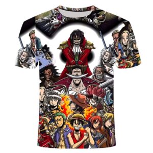 T-shirt Grands Pirates de l'univers One Piece avec impression digitale haute définition