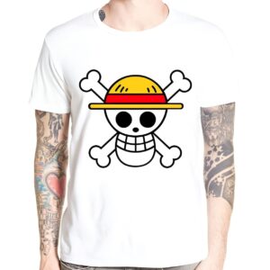 T-shirt Logo Chapeau Paille Manga Luffy One Piece