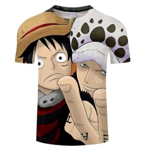 T-shirt Luffy et Law avec impression digitale haute résolution