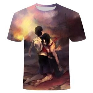 T-shirt One Piece Marineford design émouvant impression haute définition