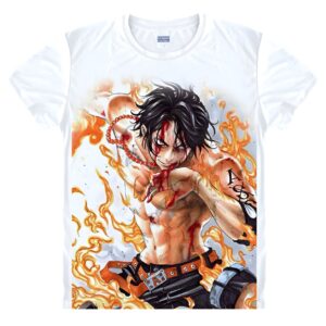 T-shirt Portgas D. Ace One Piece modal coton design pirate