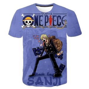 T-shirt Sanji le cuisinier avec impression digitale 3D One Piece