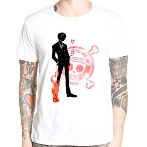 T-shirt Sanji thème manga One Piece impression digitale