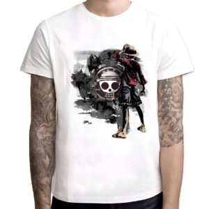 T-shirt One Piece Luffy Chapeau de Paille avec design manga