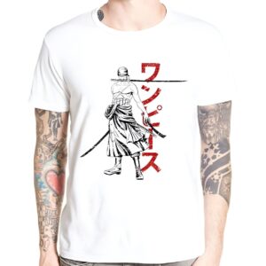T-Shirt Roronoa Zoro design sabre One Piece polyester