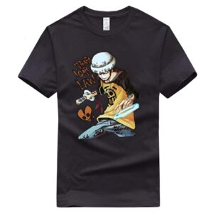 T-shirt One Piece Law coeur noir design
