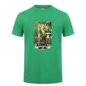 T-shirt noir avec motif Corbac Slash de Zoro One Piece, éclats dynamiques